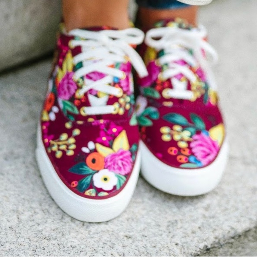 Rifle Paper Co floral sneakers